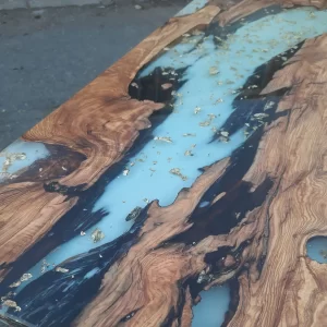 Custom White Epoxy Resin Table